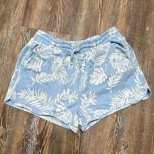 Light blue floral shorts